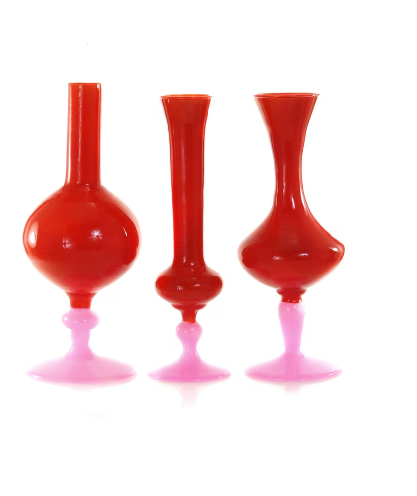 Vases in Carrot Pink