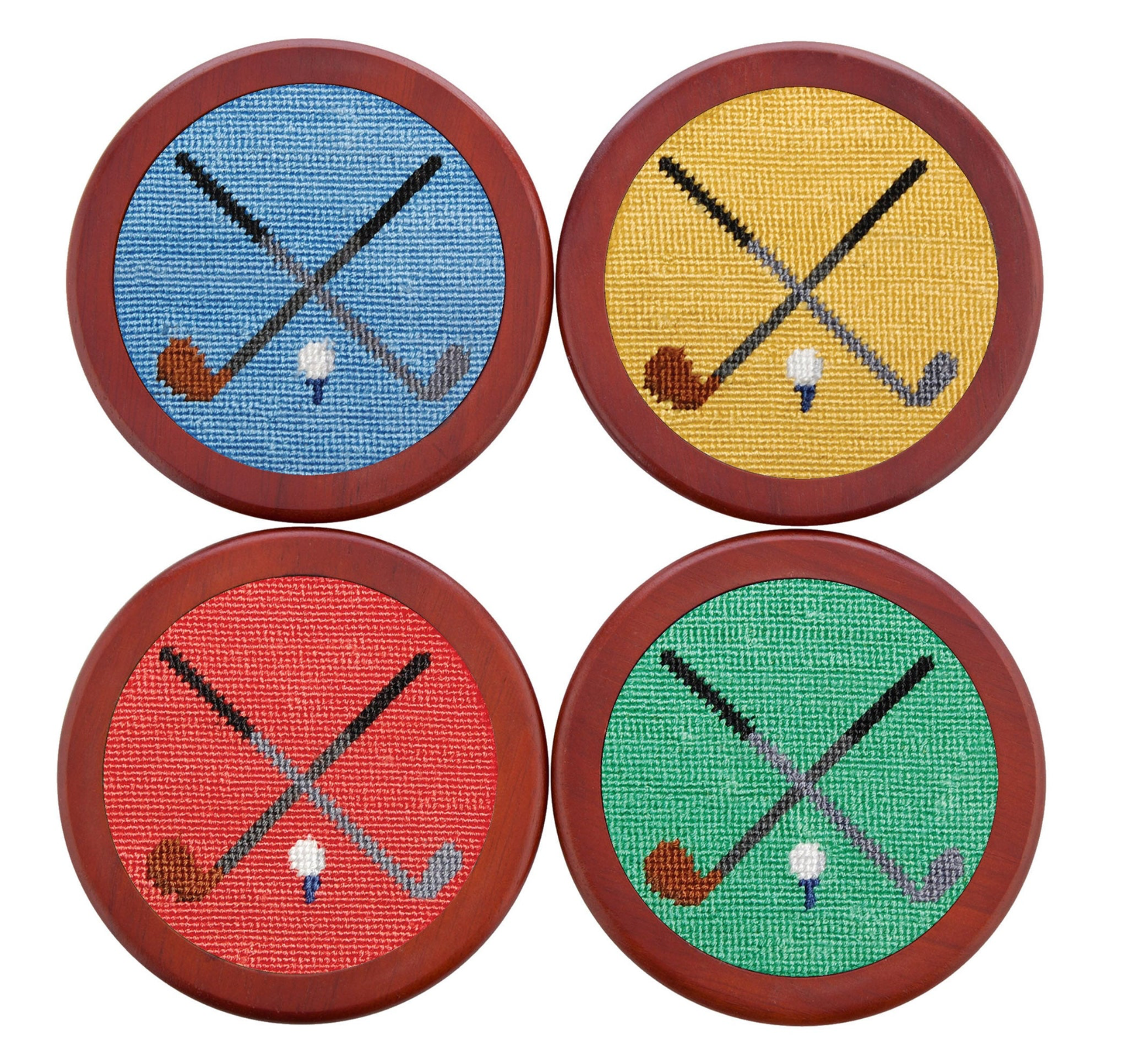Crossed Clubs Coasters