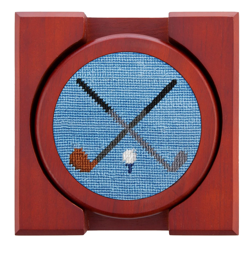 Crossed Clubs Coasters