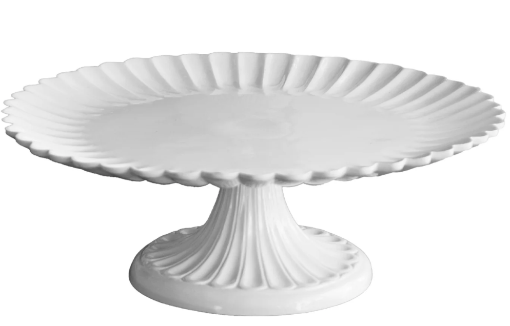 VIDA Vienna Pedestal Cake Plate White