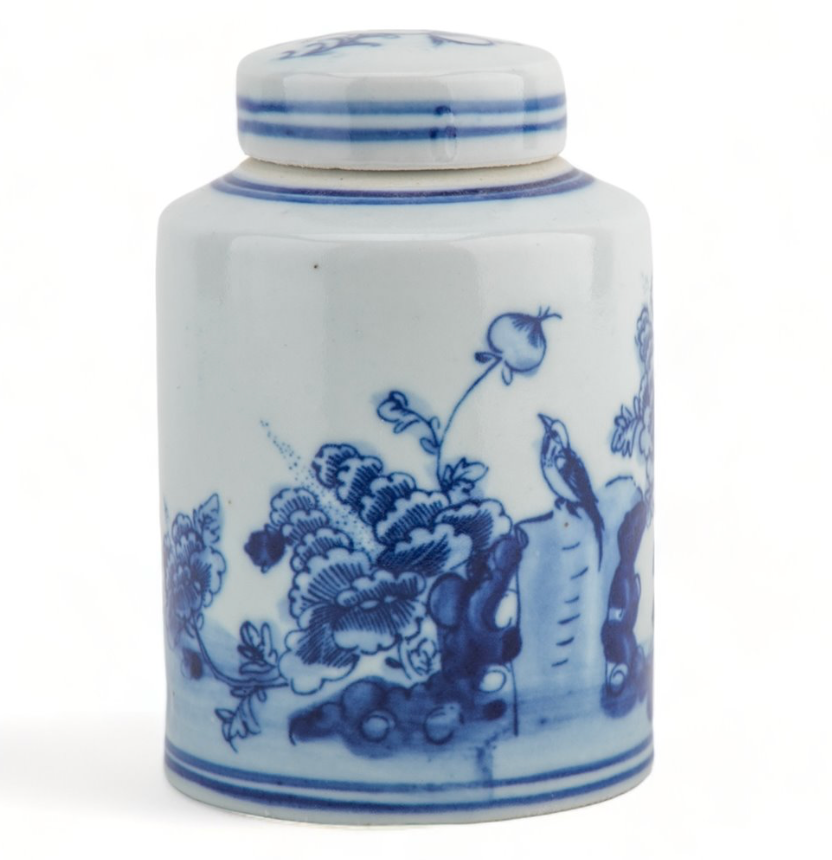 Cylinder Lidded Jar Flower