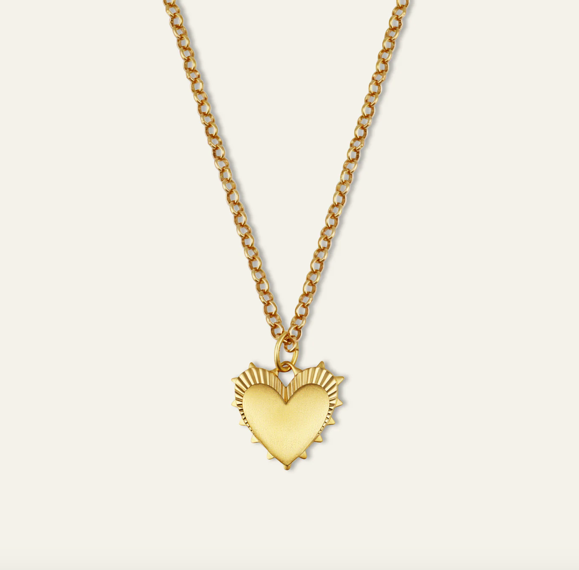 Small Heart of Gold Necklace - 18" Mini Belcher