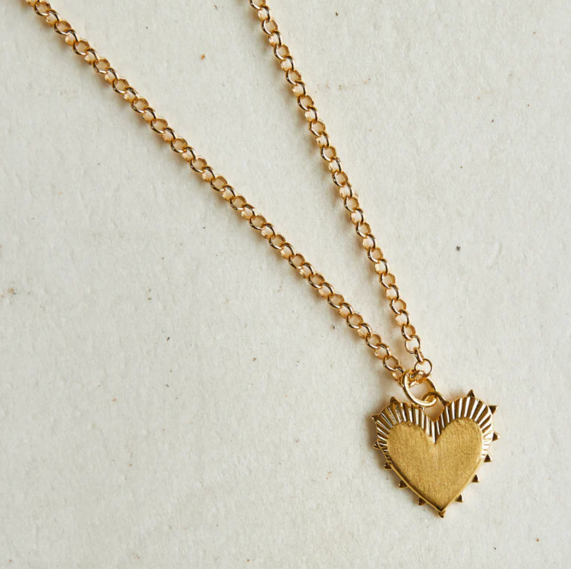 Small Heart of Gold Necklace - 18" Mini Belcher