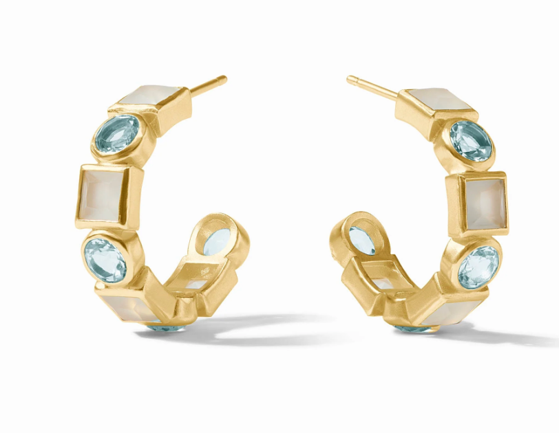 Jolie Hoop- Aquamarine Blue