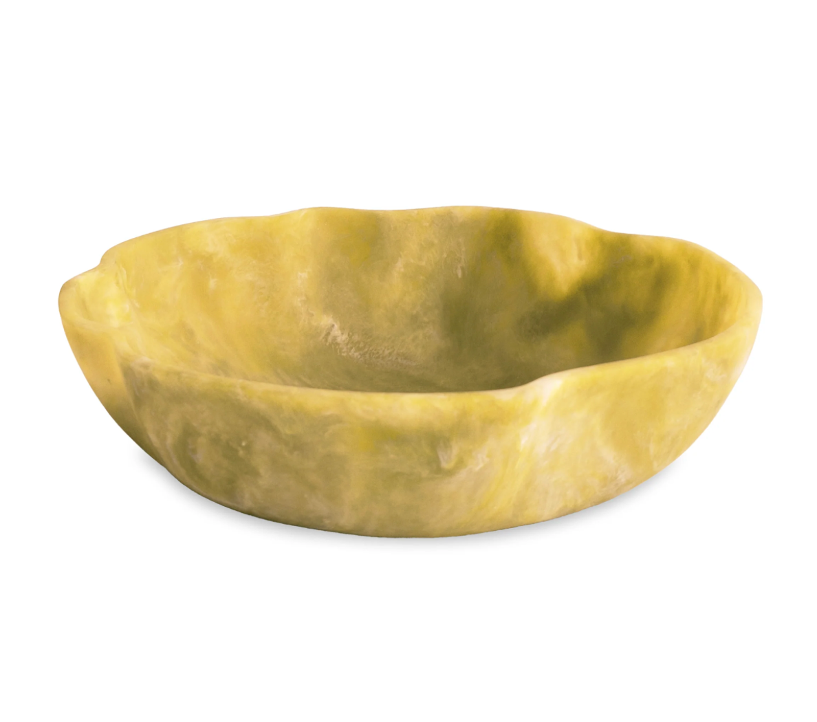 RESIN Sorbet Large Wavy Round Bowl Matcha