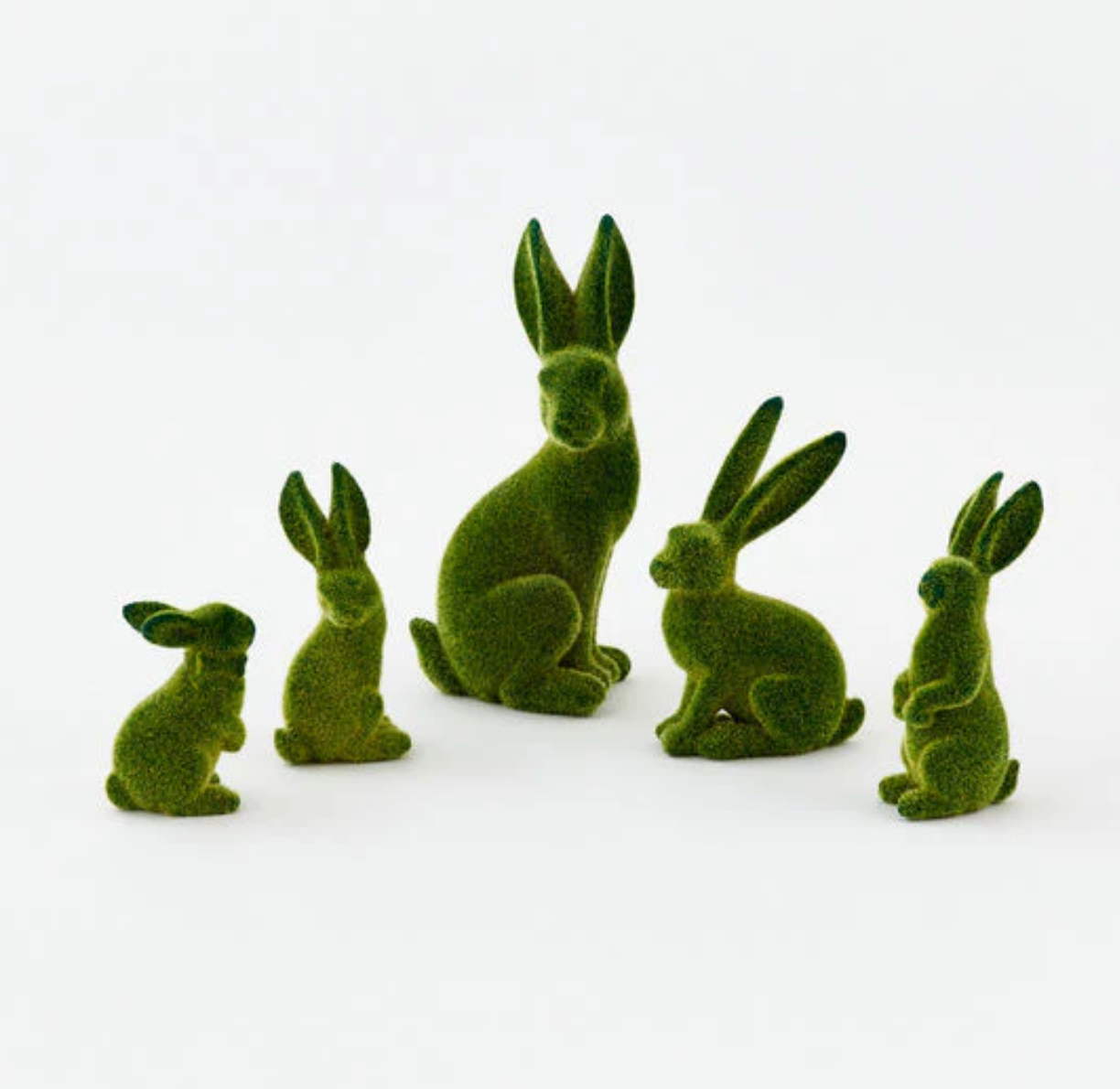 Green Flocked Bunny