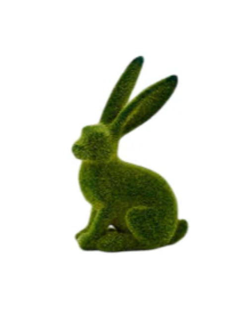 Green Flocked Bunny