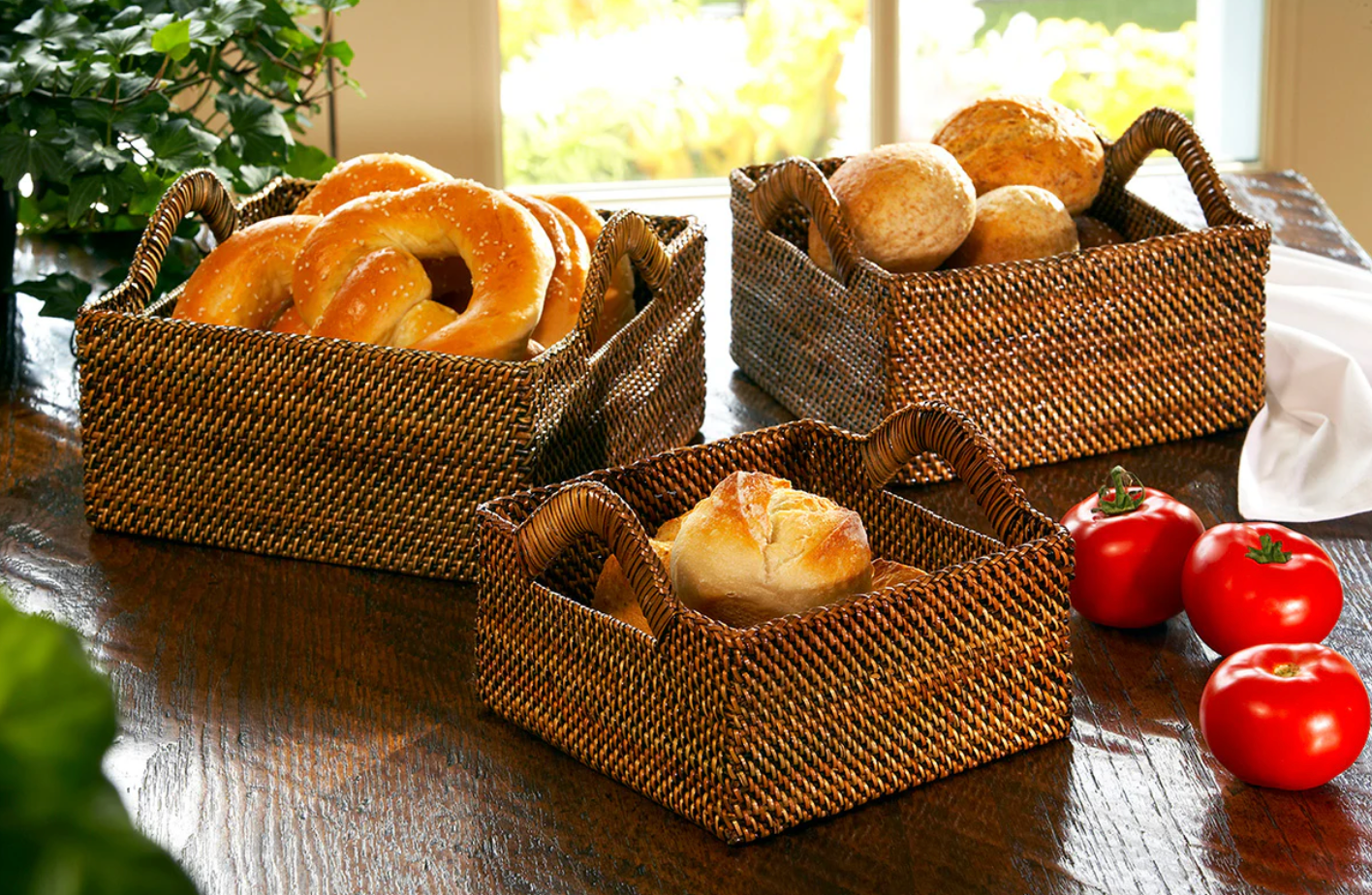 Square Basket with Handles