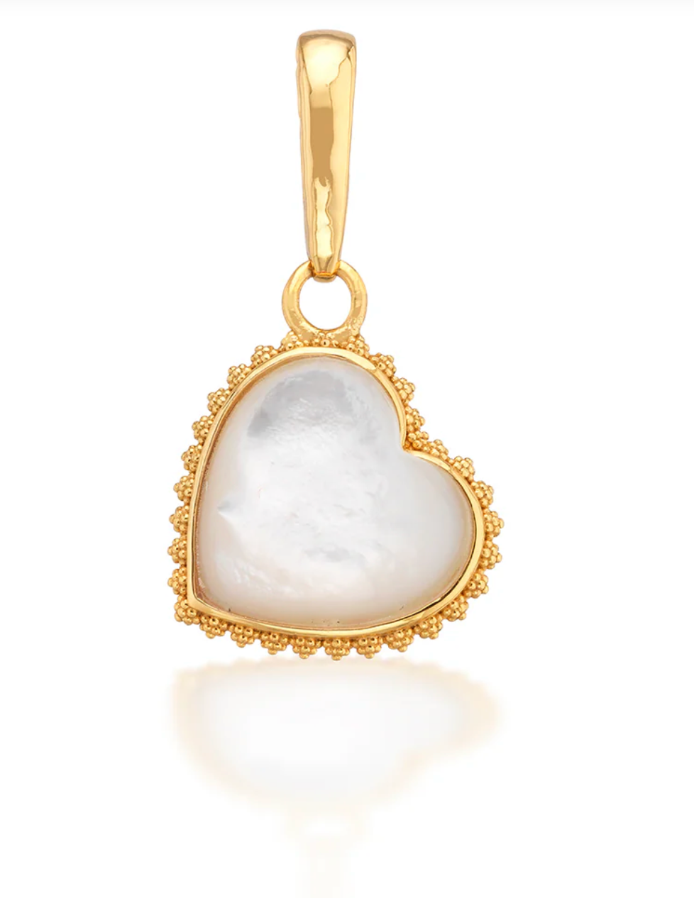 Love Gem Large Charm/Pendant - Pearl White