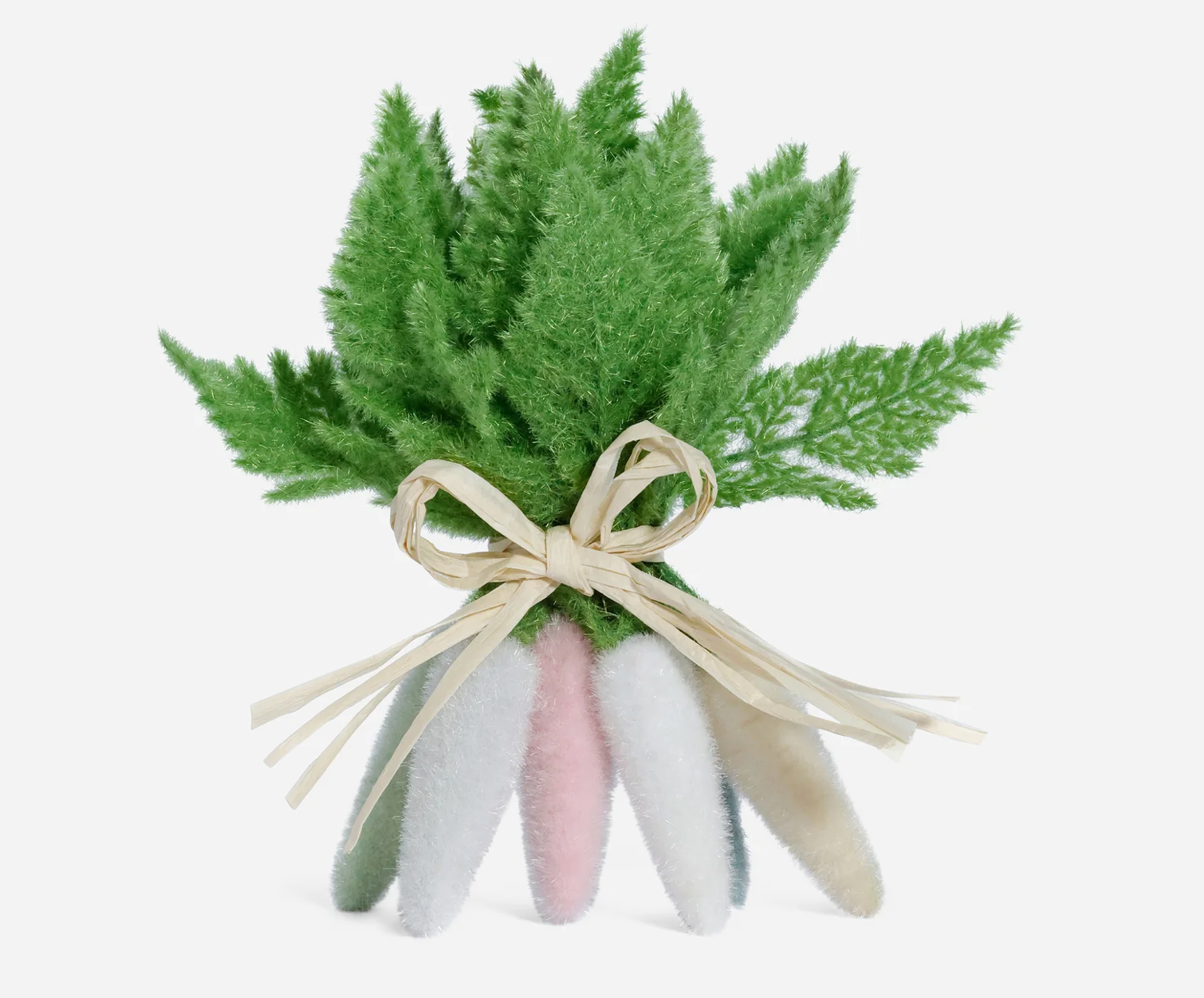 Flocked Cluster of 6 Colored Carrots