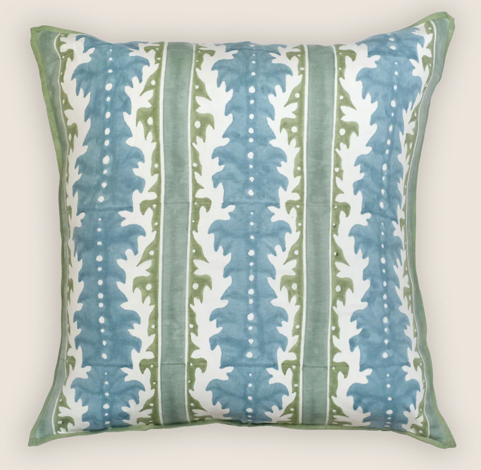 Gustavia Pillow in Seafoam