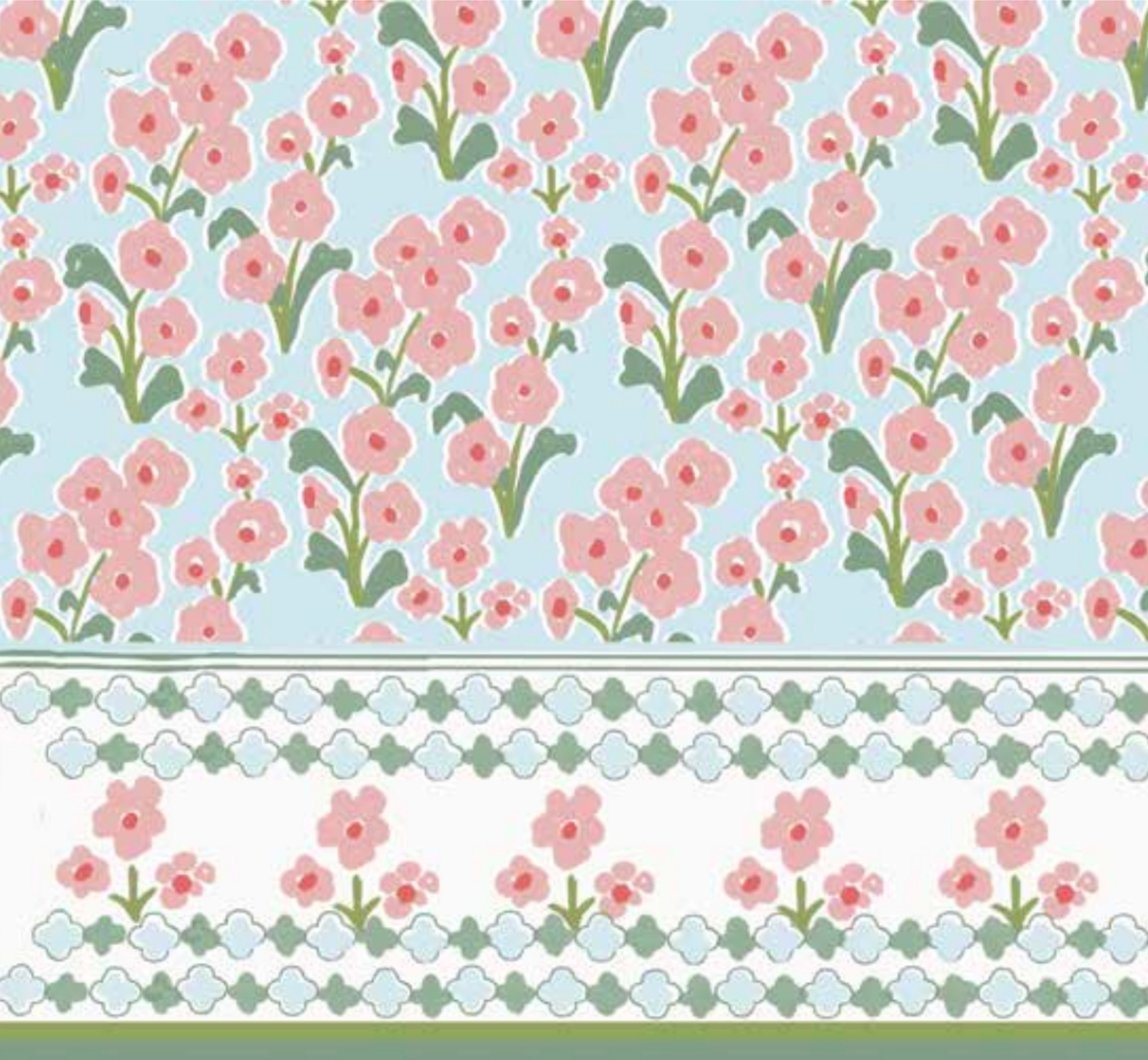 Pink Posey Tablecloth