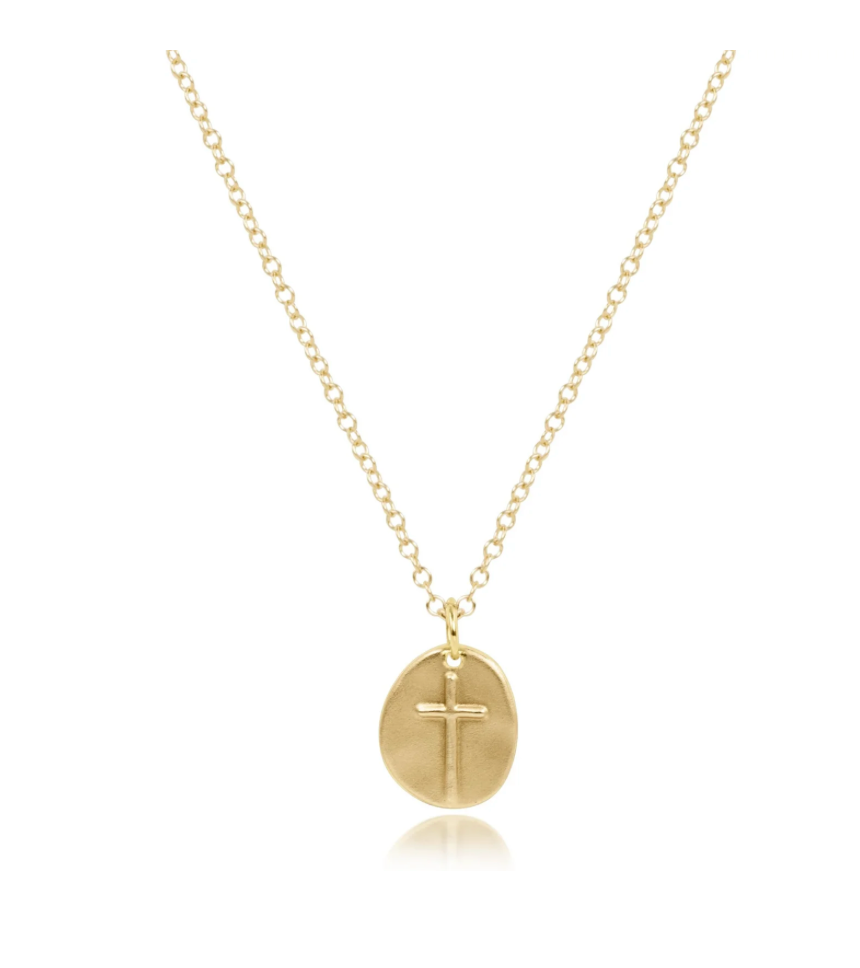 16" necklace gold - inspire small gold charm
