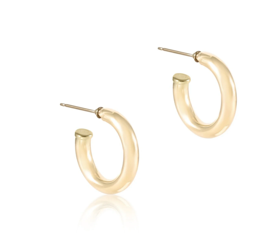 round gold 1" post hoop - 4mm