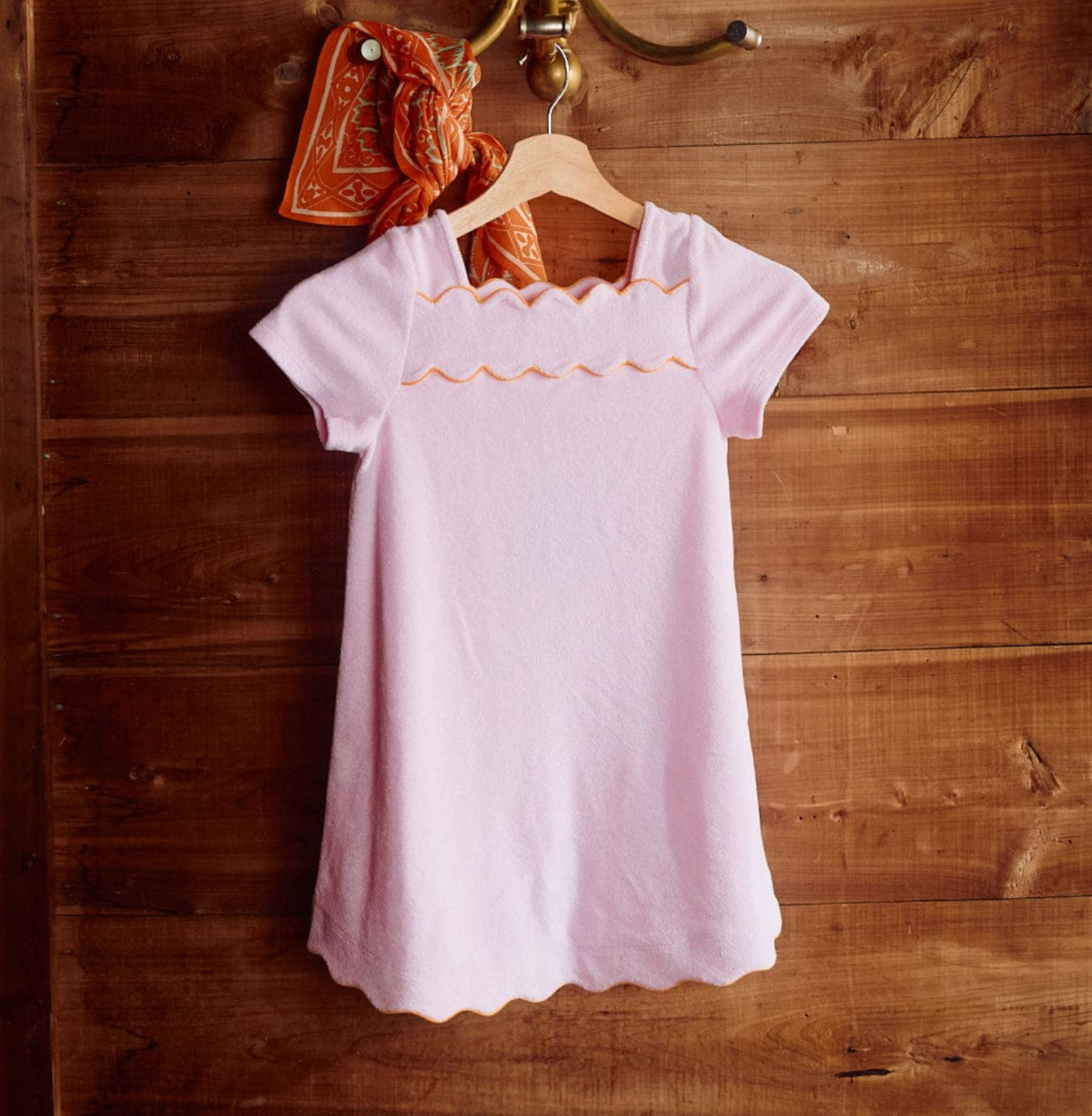 Weezie Girls' Dress Lilac with Orange