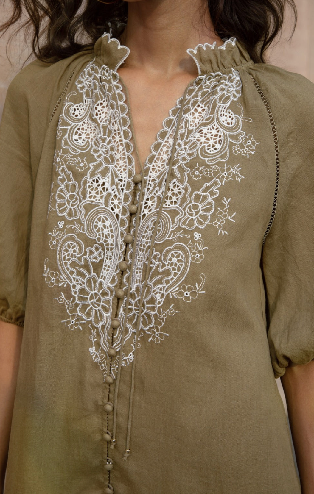 GENEVIEVE EMBROIDERED DRESS