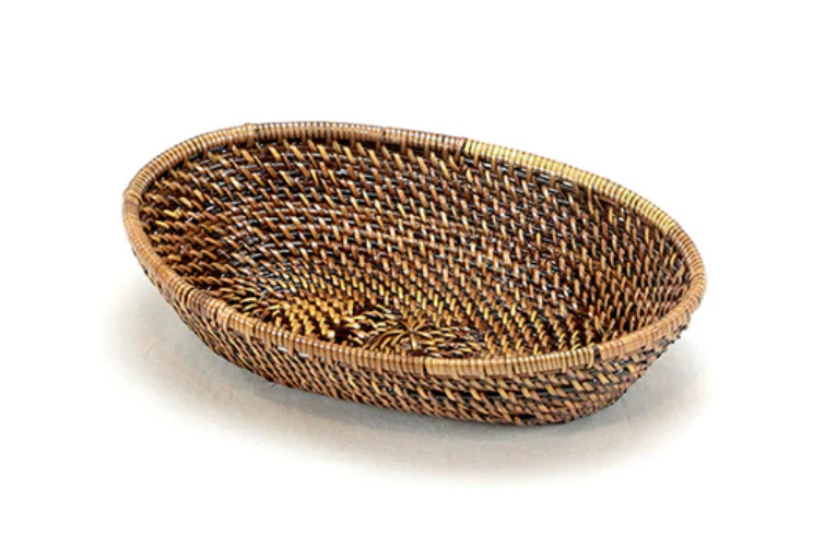 Oval Bread Basket with Scalloped Edge, Medium