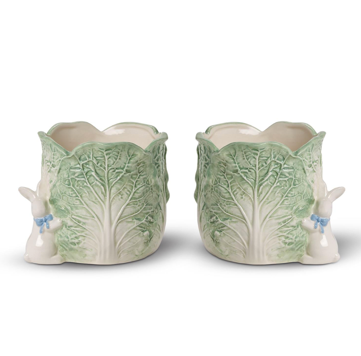 Cabbage and Bunny Cachepots