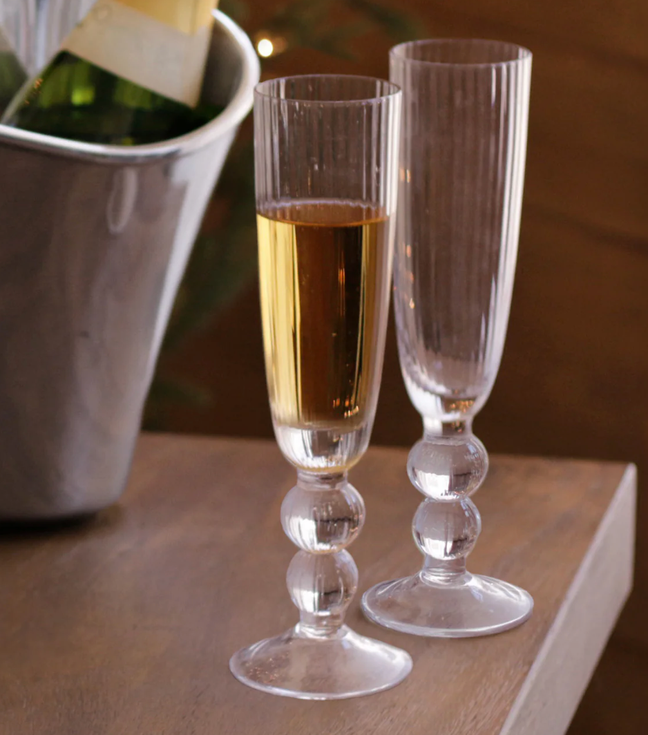 GLASS French Swirl Champagne Flute