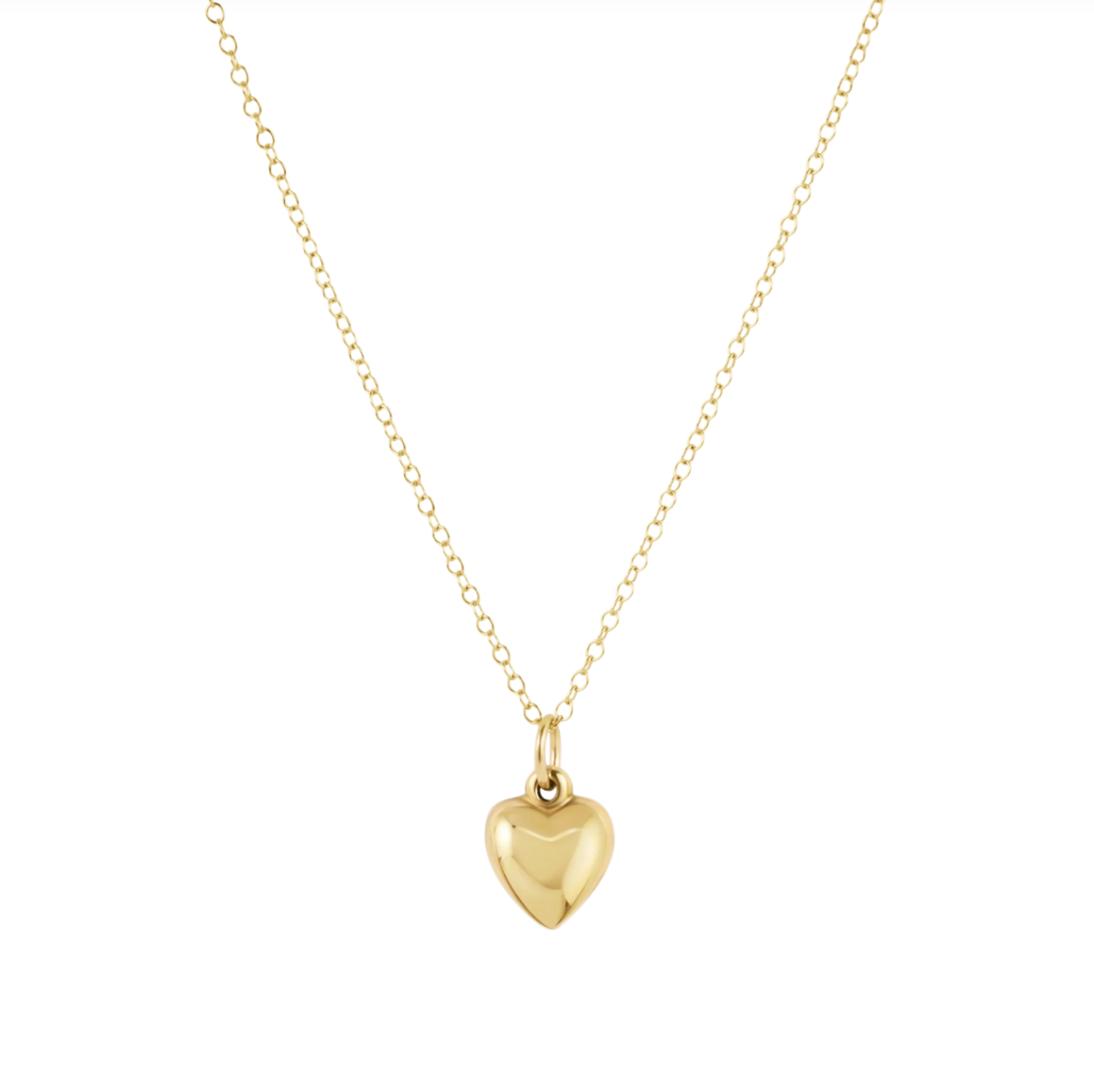 16" Small Love Plush Gold Charm Necklace