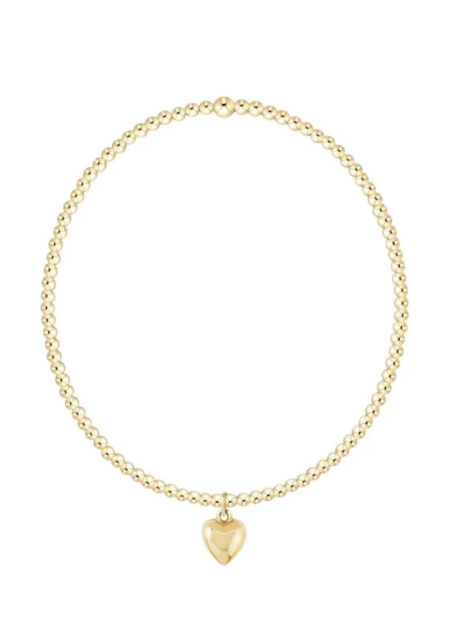 Enewton Classic Gold 2mm Bracelet - Love Plush Small Gold Charm