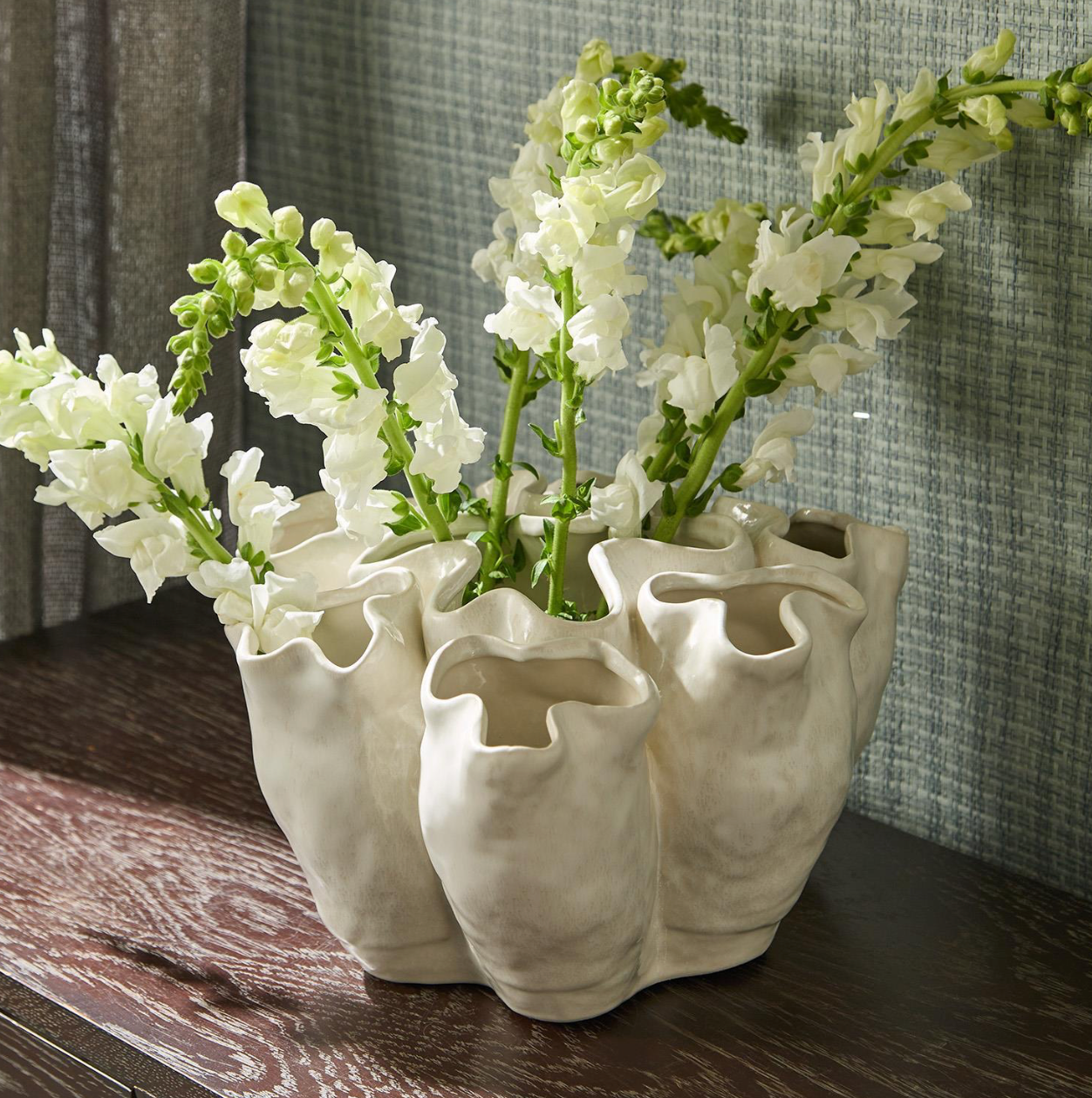 Banyan White Ceramic Vase