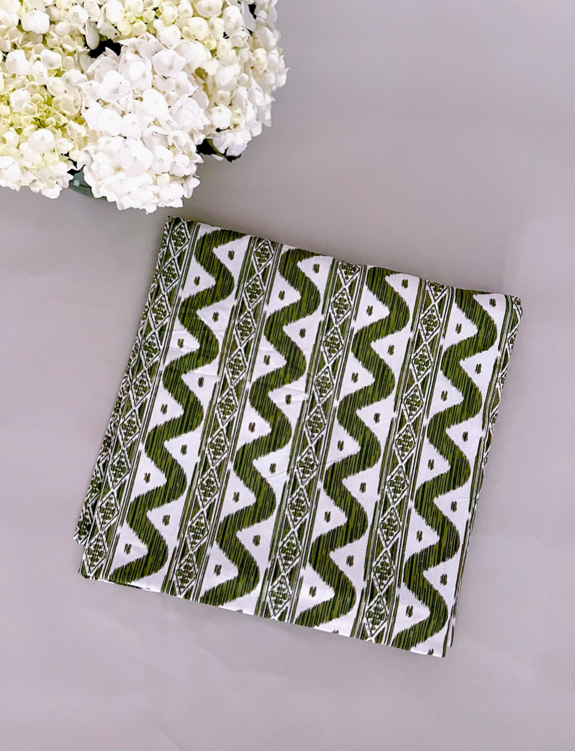 Wavy Green Tablecloth