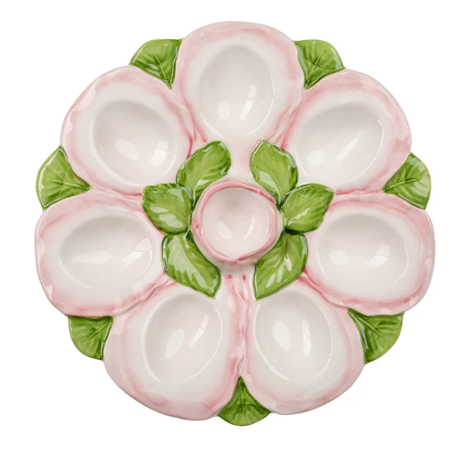 Egg Tray, Pink and White