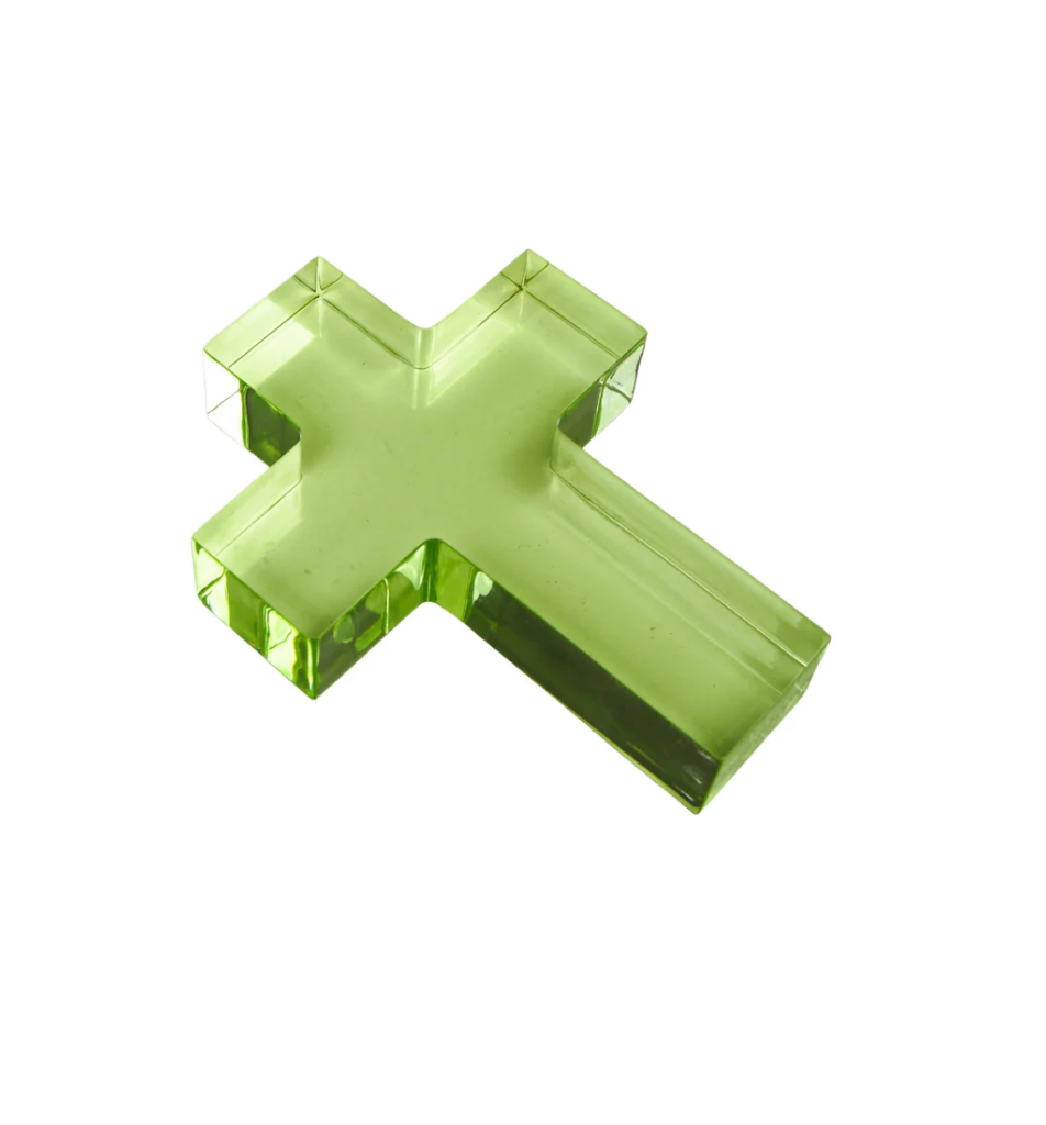 Small Acrylic Cross Weight