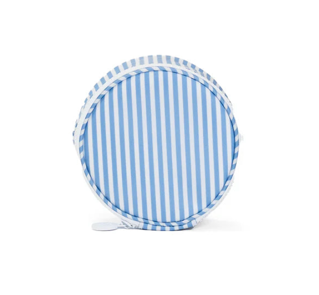 QUILTED JEWEL ROUND - PIMLICO STRIPE CHAMBRAY