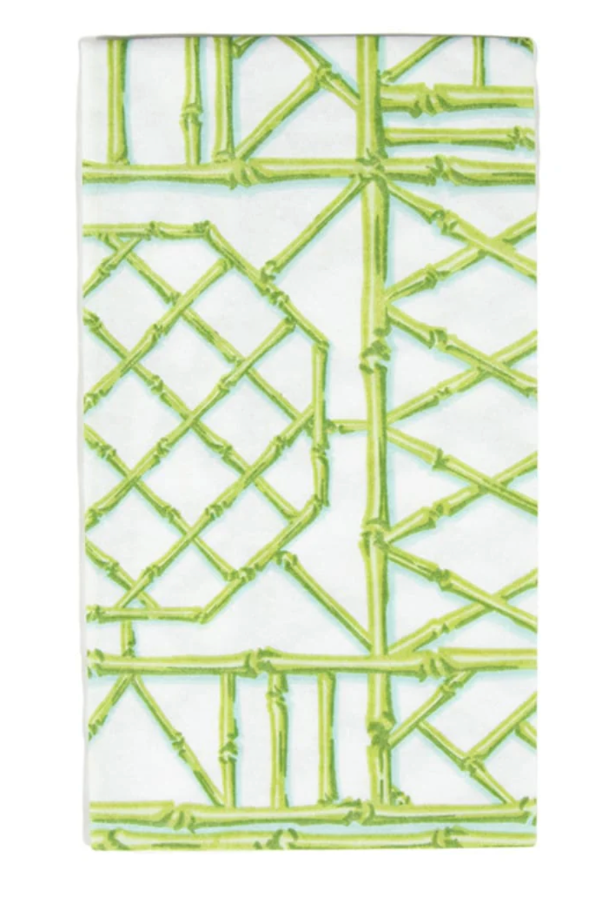 Bamboo Screen Moss Green-Paper Napkins