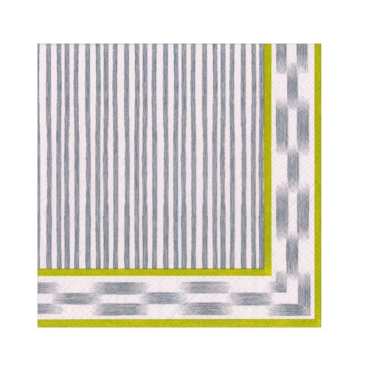 Boho Stripe Grey Cocktail Napkin