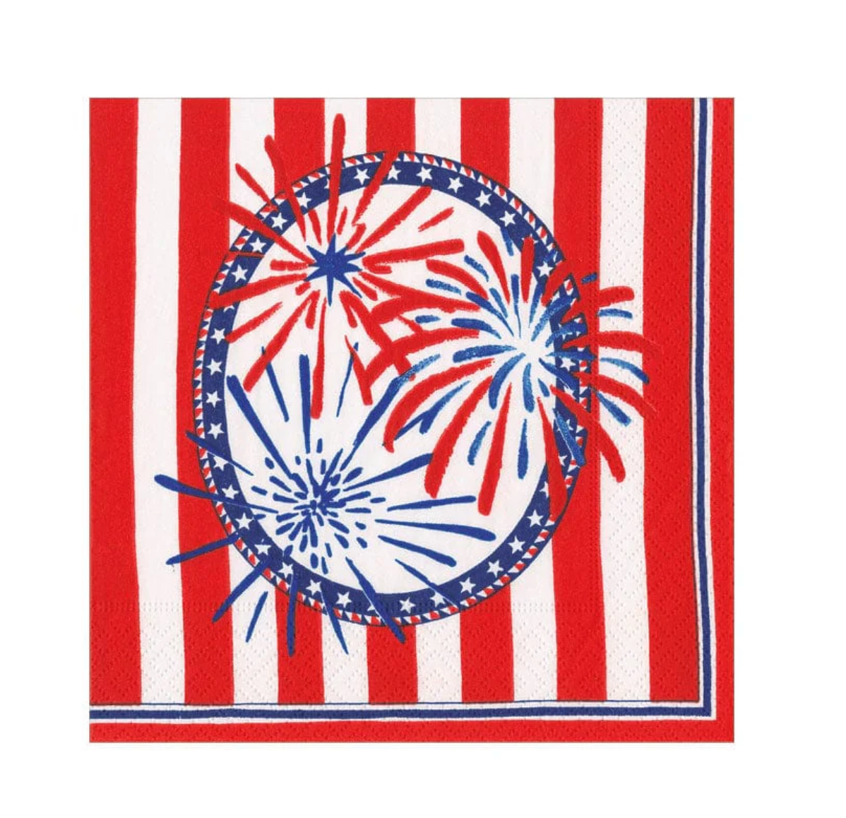 Stars, Stripes and Sparks Cocktail Napkin