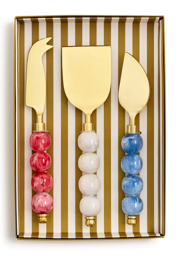 Red, White & Blue Cheese Knives