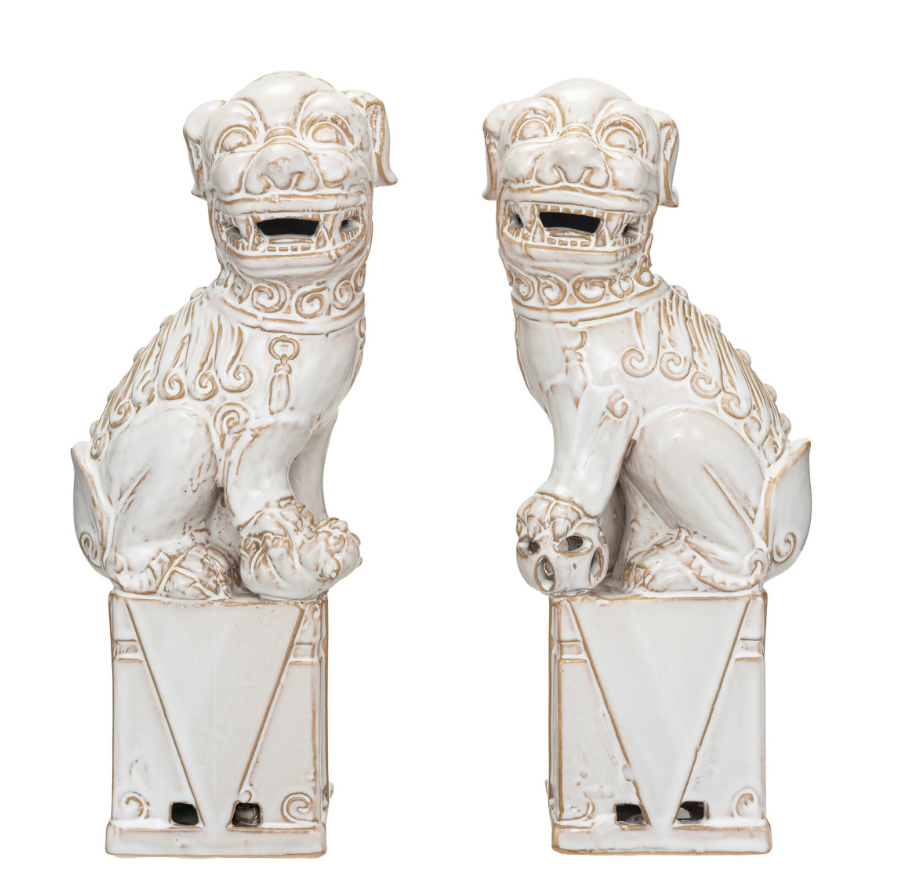 Lion Dog Bookends