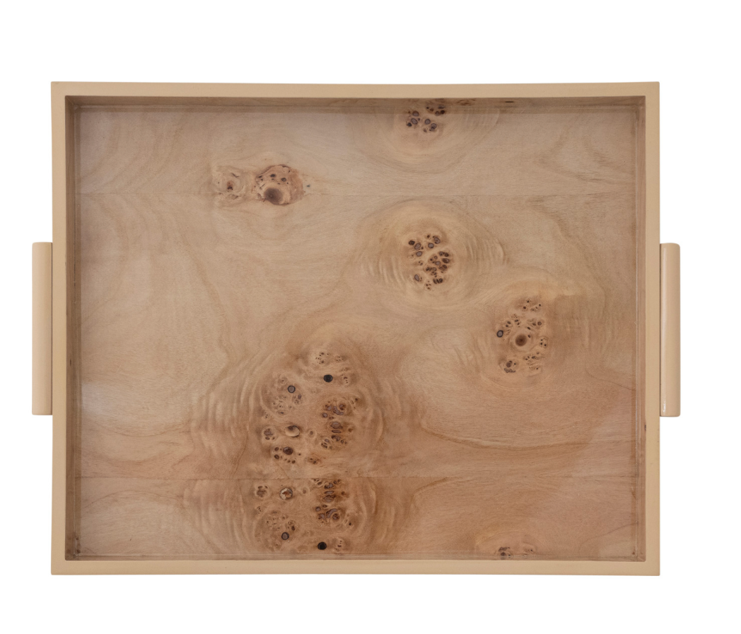 Burl Wood Veneer Trays