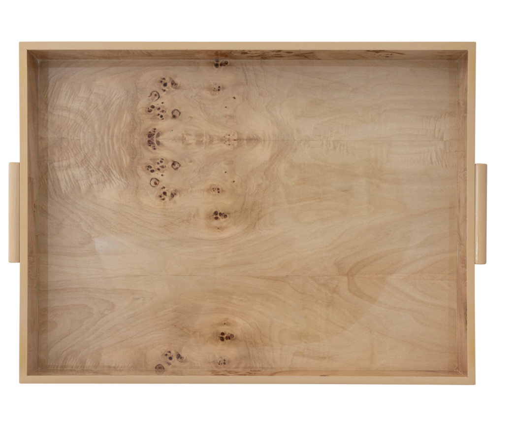 Burl Wood Veneer Trays