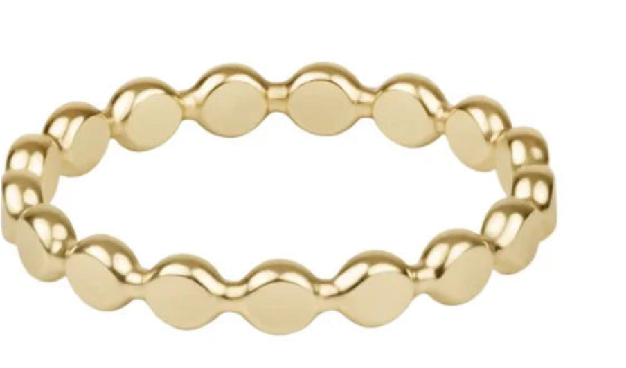 Classic Gold 2.5 mm Beaded Disc Ring