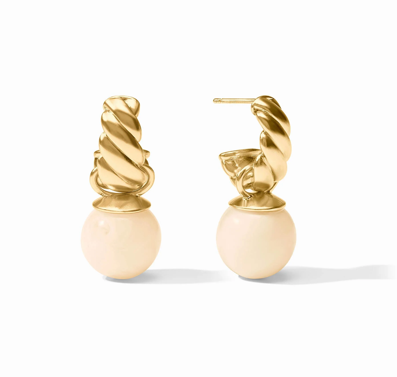 Ravello Hoop & Charm Earring Ivory