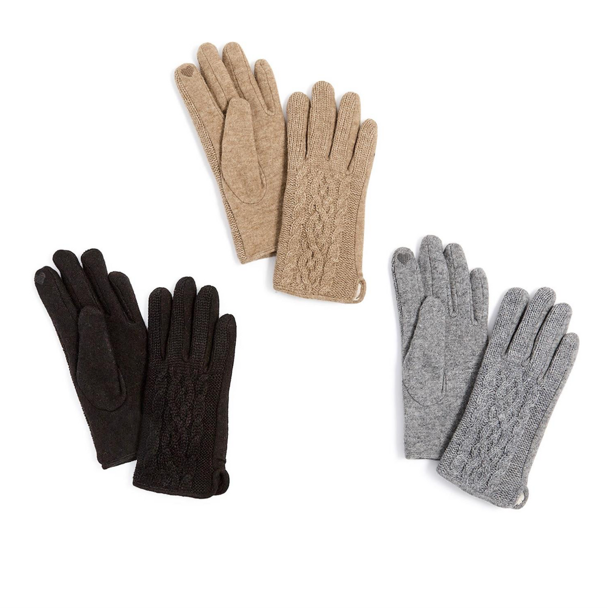 Classic Cable Glove with Microsuede Palm