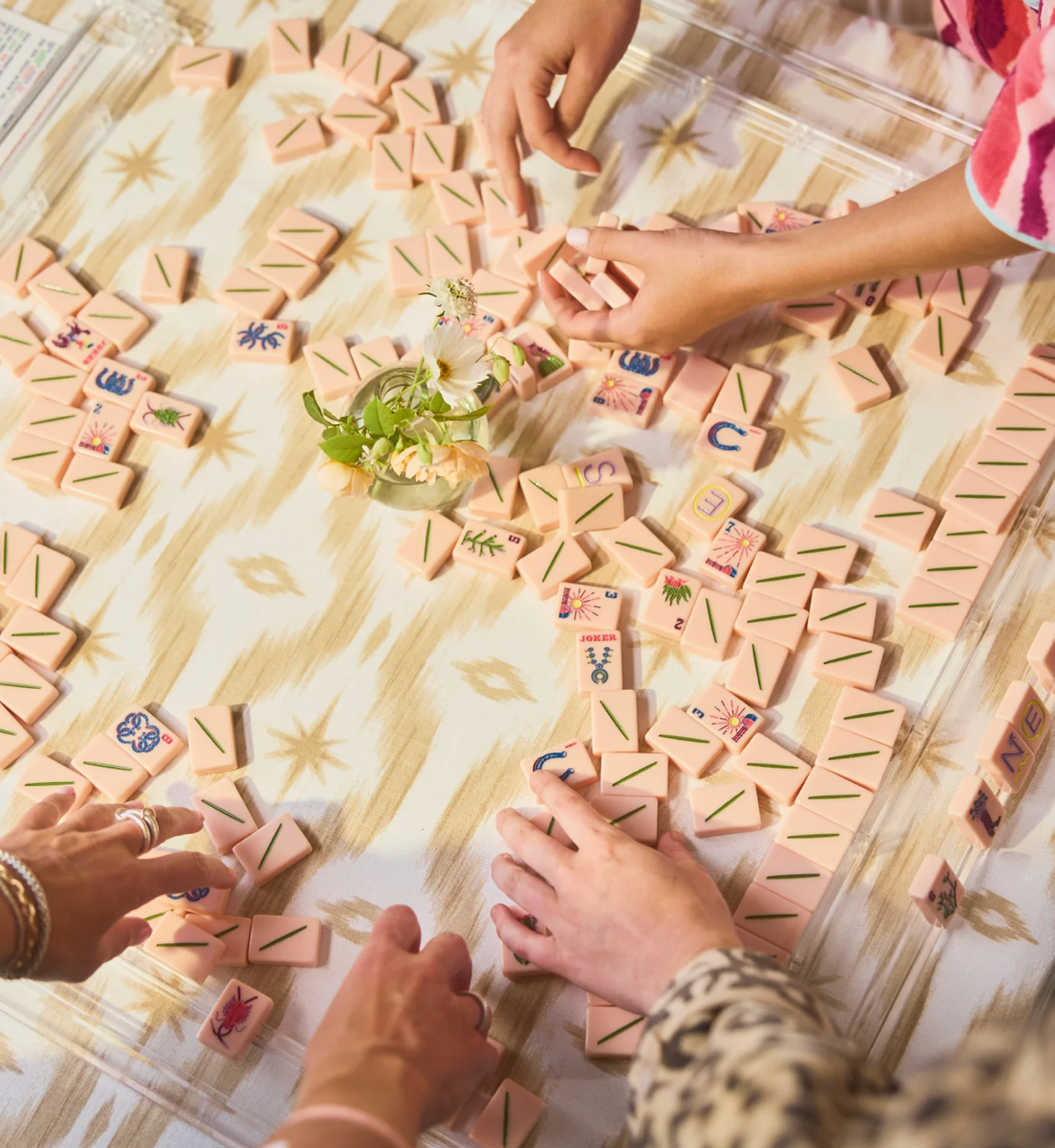 Weezie Tablecloth - Sand Ikat
