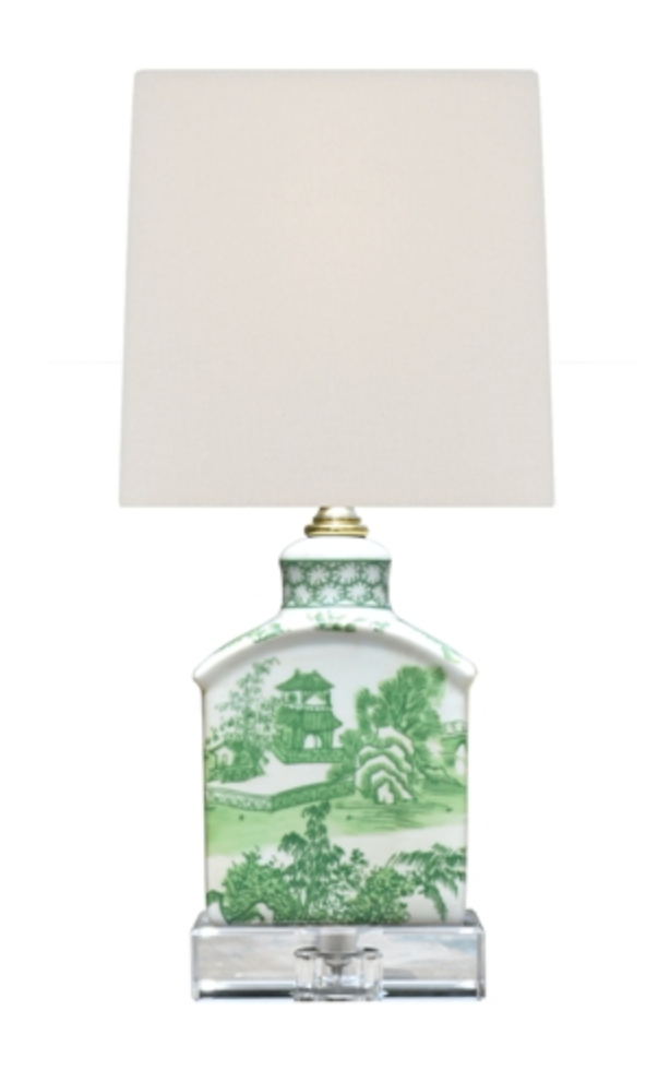 Porcelain Chinoiserie Mini Jar Lamp (Local Pickup Only)