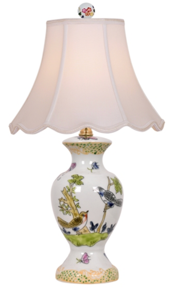 Porcelain Birds Vase Lamp (Local Pickup Only)