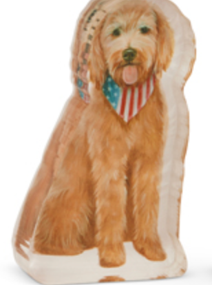 Patriotic Pup Acrylic Block Cut Out