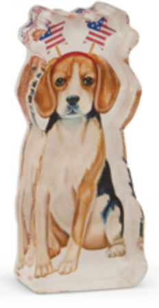 Patriotic Pup Acrylic Block Cut Out