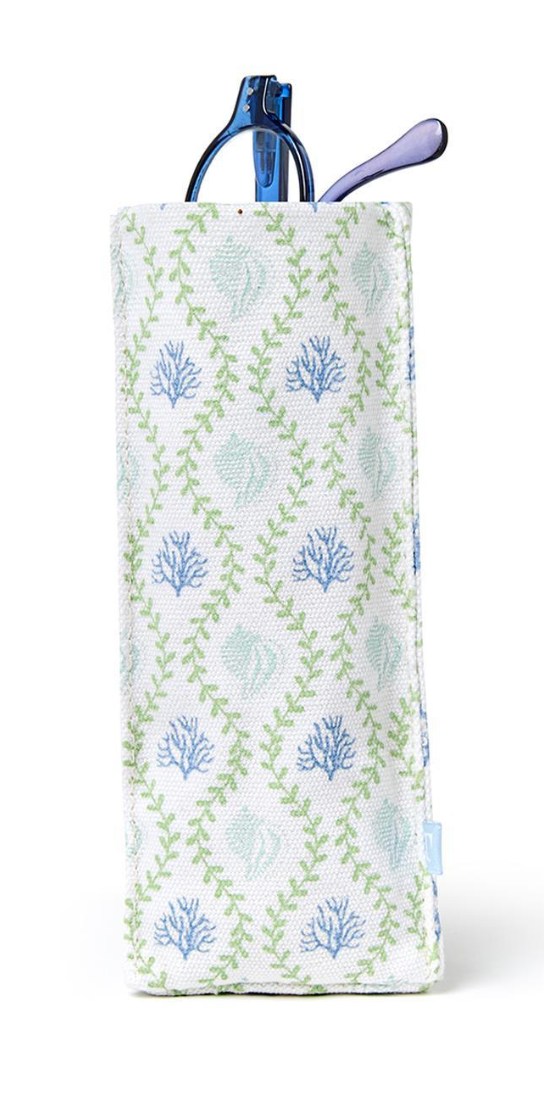 Coastal Print Standing Eyeglasses Holder