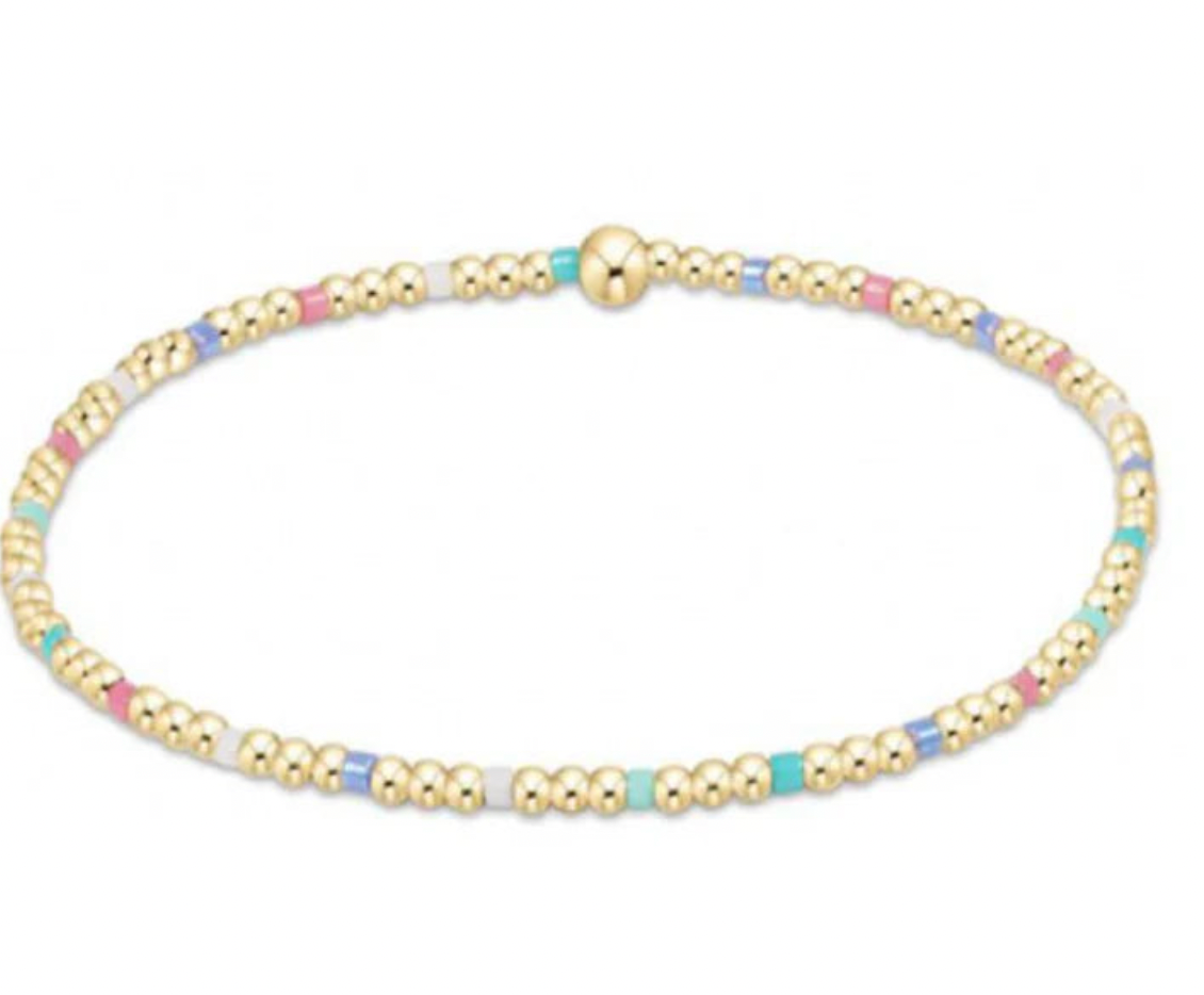 Hope Sincerity Pattern 2mm Bead Bracelet