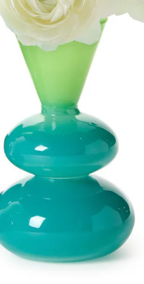 Aqua Verde Glass Vases