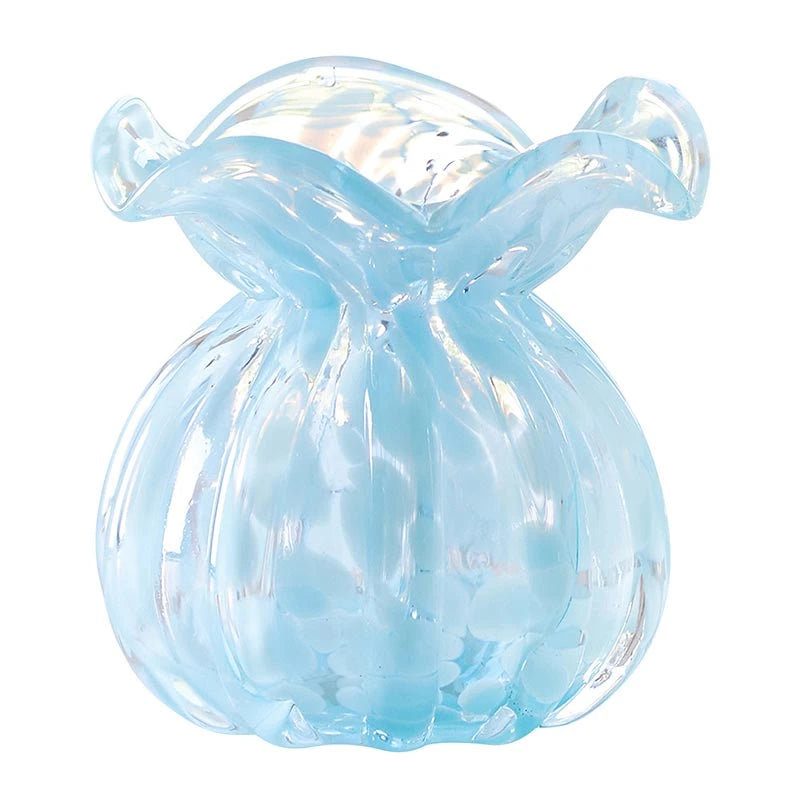 Spotted Ruffle Edge Bud Vase