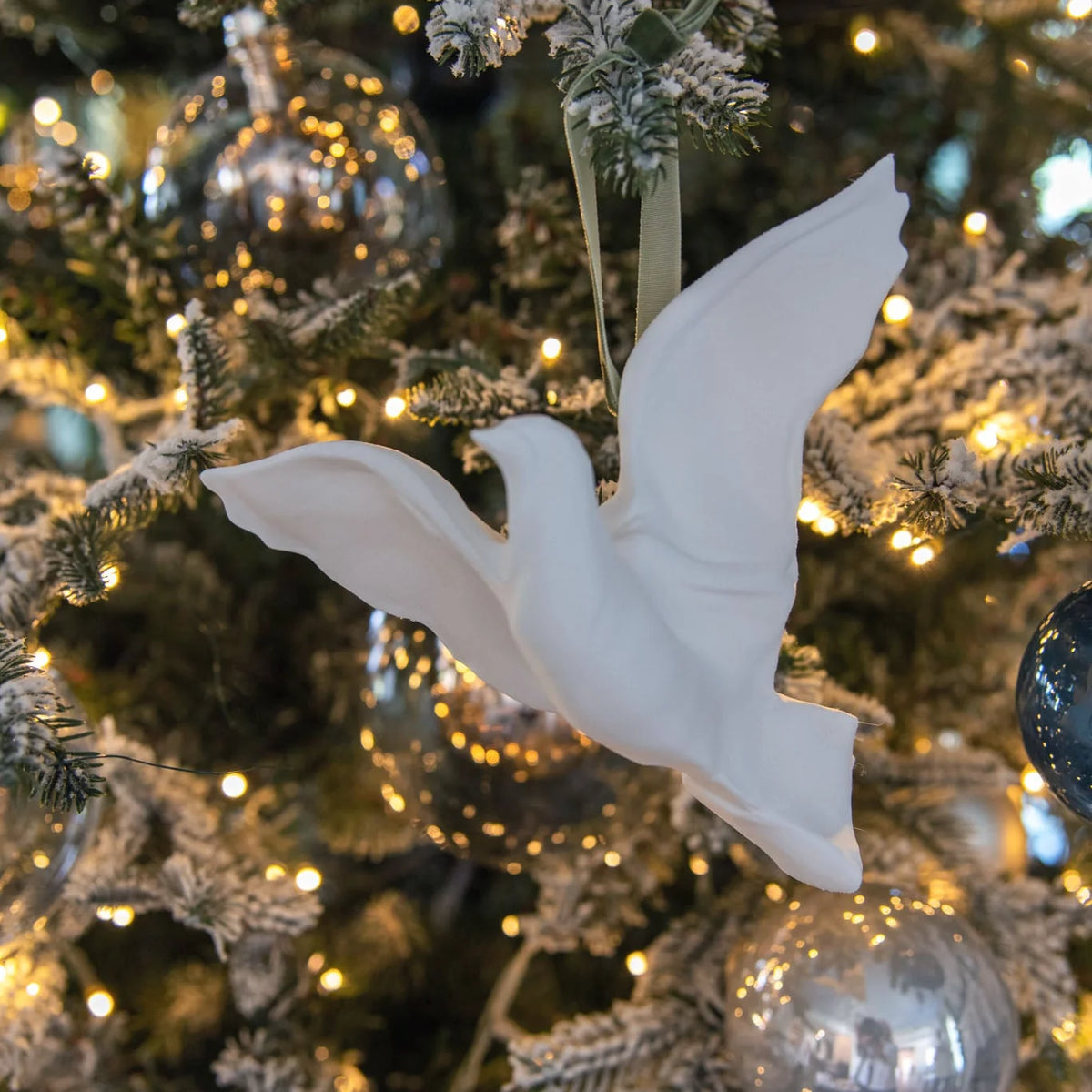 Sculpted White Dove Ornament